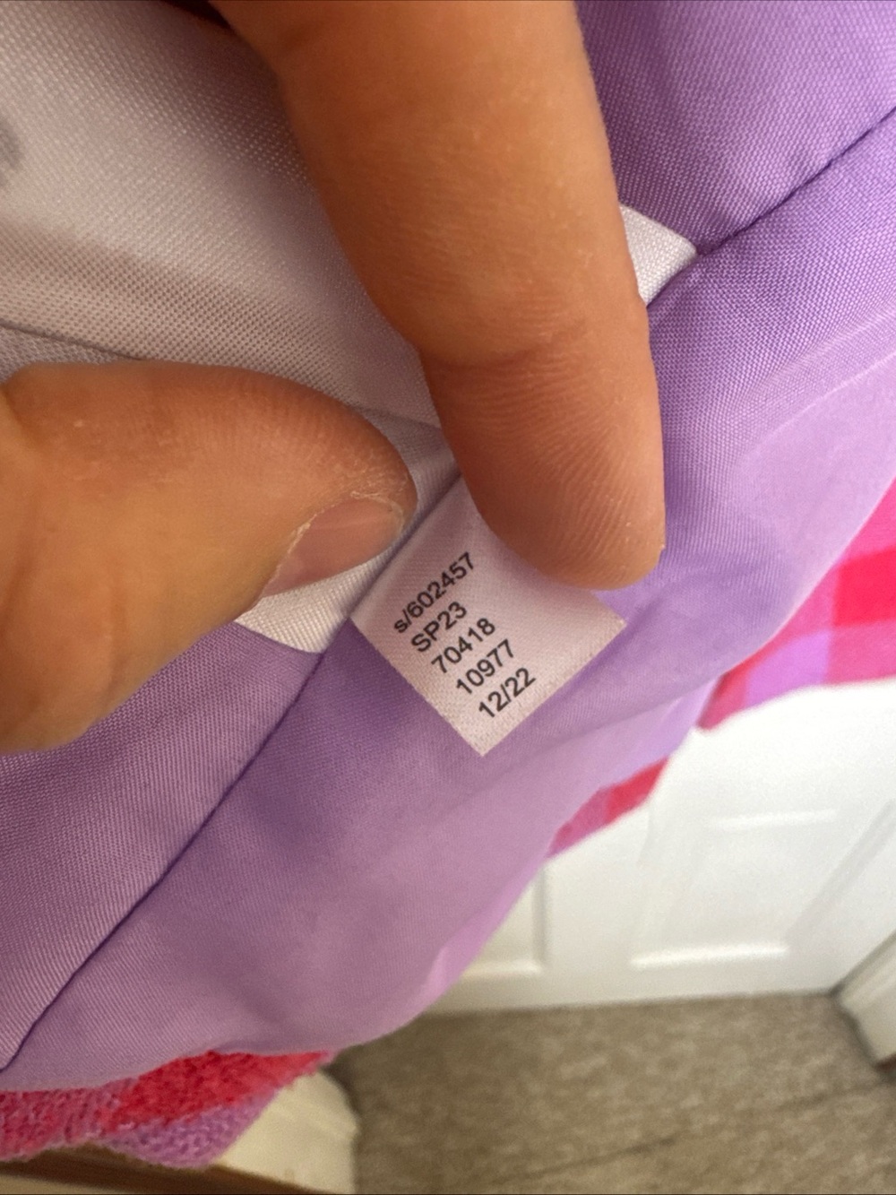 Ann Taylor Blogger Pink and Lavender Checked Blazer size 8 - Picture 10 of 12